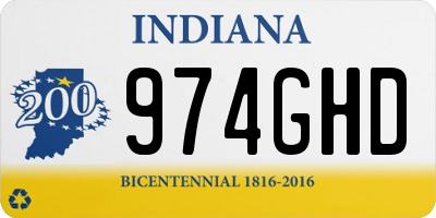 IN license plate 974GHD