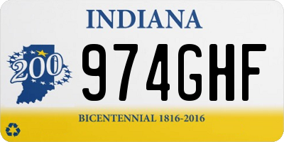 IN license plate 974GHF