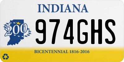 IN license plate 974GHS