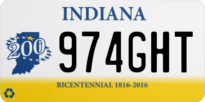 IN license plate 974GHT