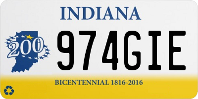 IN license plate 974GIE