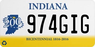 IN license plate 974GIG