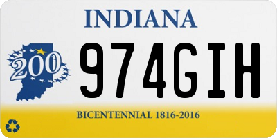 IN license plate 974GIH