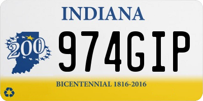 IN license plate 974GIP