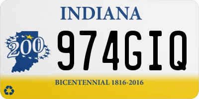 IN license plate 974GIQ