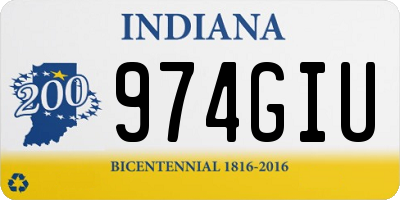 IN license plate 974GIU