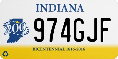 IN license plate 974GJF