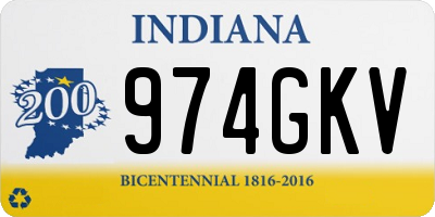 IN license plate 974GKV