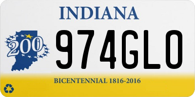 IN license plate 974GLO