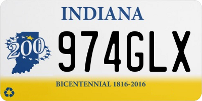 IN license plate 974GLX