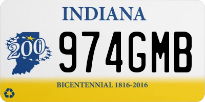 IN license plate 974GMB
