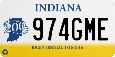 IN license plate 974GME