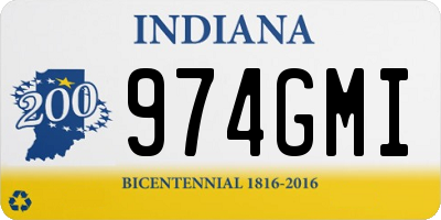 IN license plate 974GMI