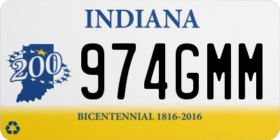 IN license plate 974GMM