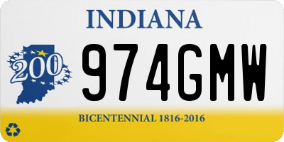 IN license plate 974GMW