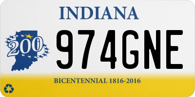 IN license plate 974GNE