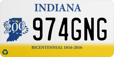 IN license plate 974GNG