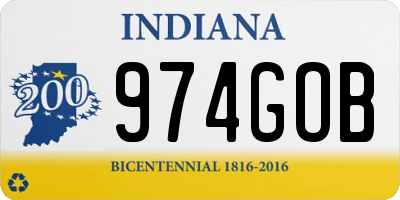 IN license plate 974GOB