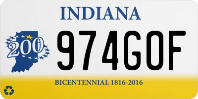 IN license plate 974GOF