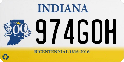 IN license plate 974GOH