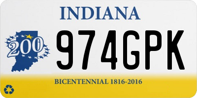 IN license plate 974GPK