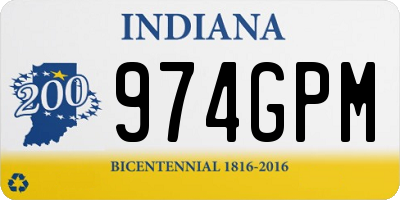 IN license plate 974GPM