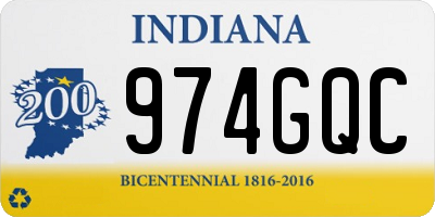 IN license plate 974GQC