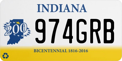 IN license plate 974GRB