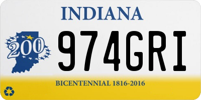 IN license plate 974GRI