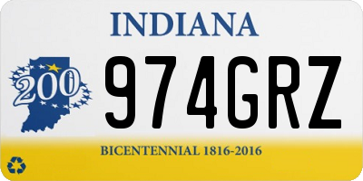 IN license plate 974GRZ