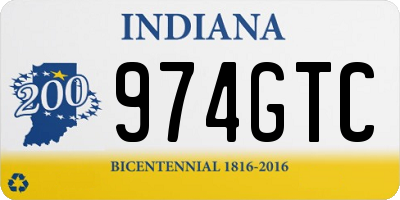 IN license plate 974GTC