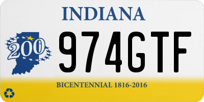 IN license plate 974GTF