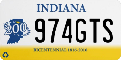 IN license plate 974GTS