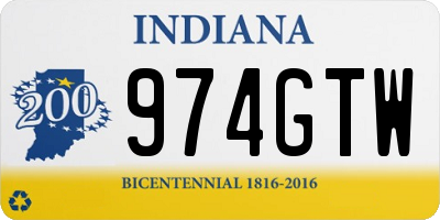 IN license plate 974GTW