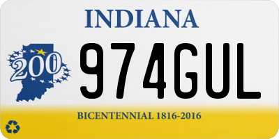 IN license plate 974GUL
