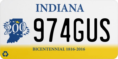 IN license plate 974GUS