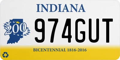 IN license plate 974GUT
