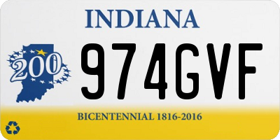 IN license plate 974GVF