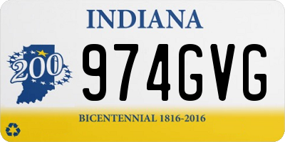 IN license plate 974GVG
