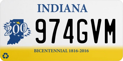 IN license plate 974GVM