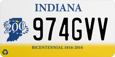 IN license plate 974GVV