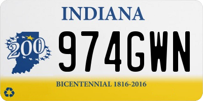 IN license plate 974GWN