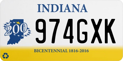 IN license plate 974GXK
