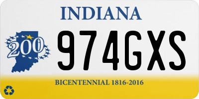 IN license plate 974GXS