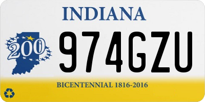 IN license plate 974GZU