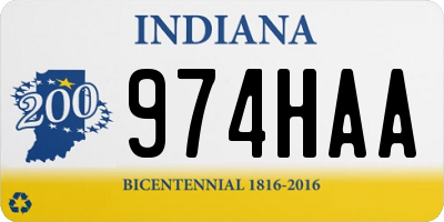 IN license plate 974HAA