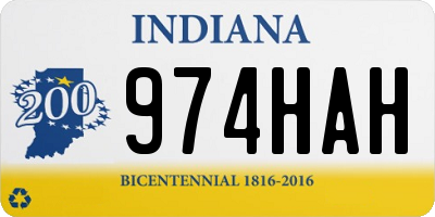 IN license plate 974HAH