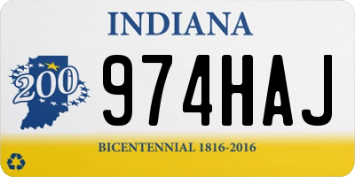 IN license plate 974HAJ