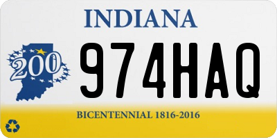 IN license plate 974HAQ