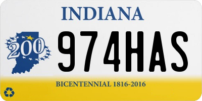 IN license plate 974HAS